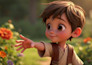 design pixar style children book illustrations using ai